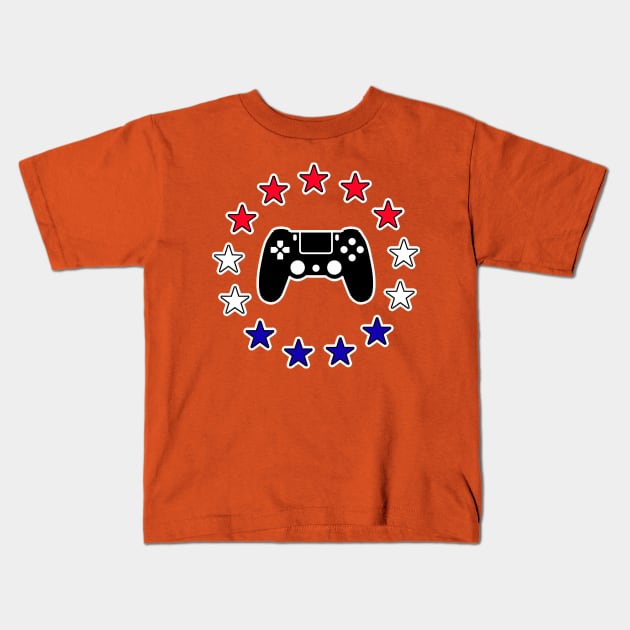 PlayStation Red White Blue Kids T-Shirt by Gamers Gear